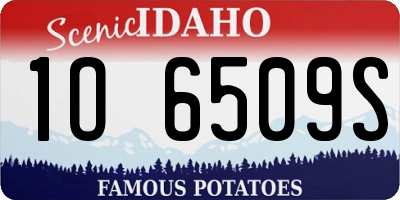 ID license plate 1O6509S