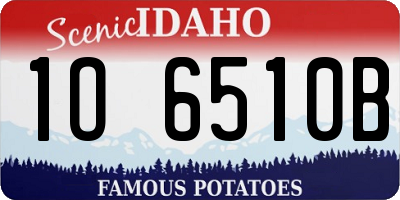 ID license plate 1O6510B