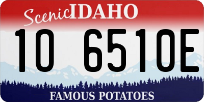 ID license plate 1O6510E