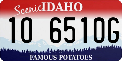 ID license plate 1O6510G