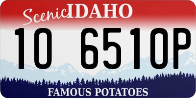 ID license plate 1O6510P
