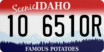ID license plate 1O6510R