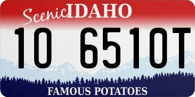 ID license plate 1O6510T