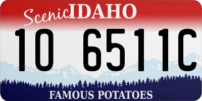ID license plate 1O6511C