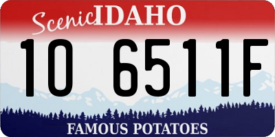 ID license plate 1O6511F