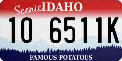 ID license plate 1O6511K