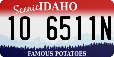 ID license plate 1O6511N
