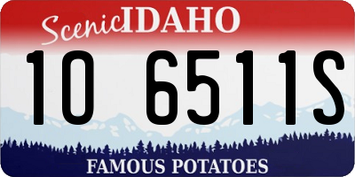 ID license plate 1O6511S