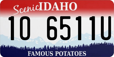 ID license plate 1O6511U
