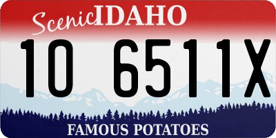 ID license plate 1O6511X