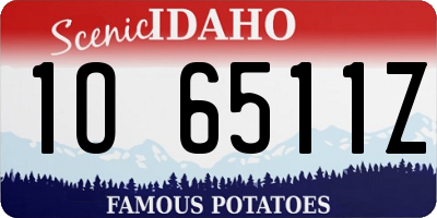 ID license plate 1O6511Z