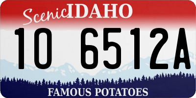 ID license plate 1O6512A