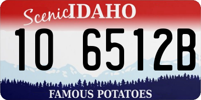 ID license plate 1O6512B