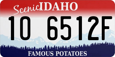 ID license plate 1O6512F