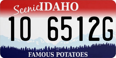 ID license plate 1O6512G