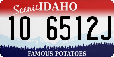 ID license plate 1O6512J