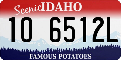 ID license plate 1O6512L