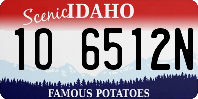 ID license plate 1O6512N