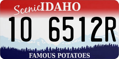 ID license plate 1O6512R