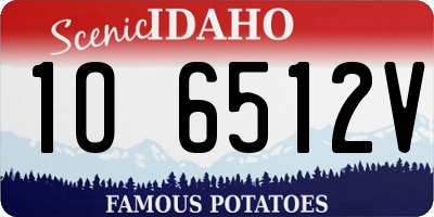 ID license plate 1O6512V