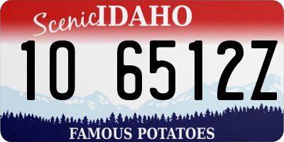 ID license plate 1O6512Z