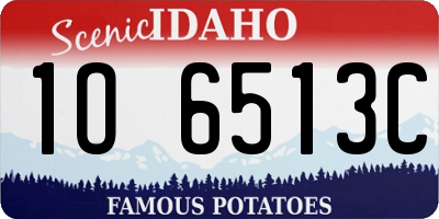 ID license plate 1O6513C