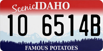 ID license plate 1O6514B