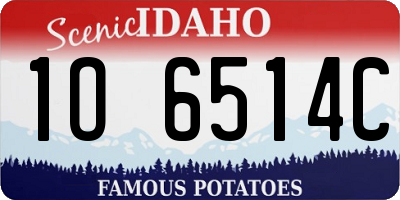 ID license plate 1O6514C