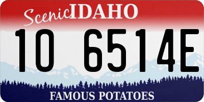 ID license plate 1O6514E