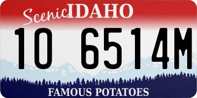 ID license plate 1O6514M