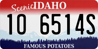 ID license plate 1O6514S