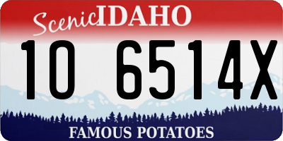 ID license plate 1O6514X
