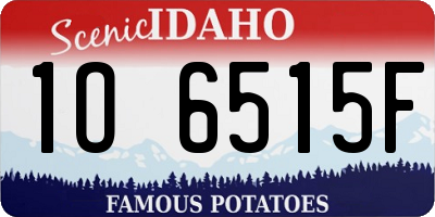ID license plate 1O6515F
