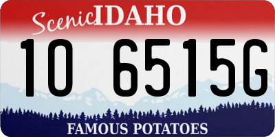 ID license plate 1O6515G