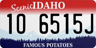 ID license plate 1O6515J
