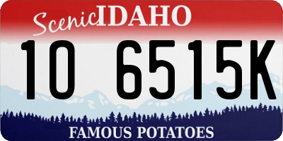 ID license plate 1O6515K