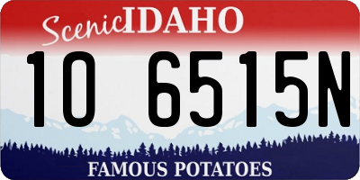 ID license plate 1O6515N
