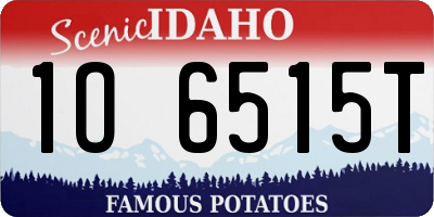 ID license plate 1O6515T