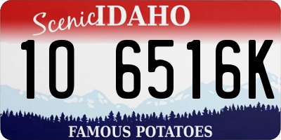 ID license plate 1O6516K