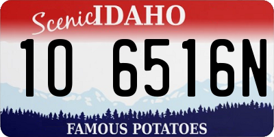 ID license plate 1O6516N