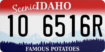 ID license plate 1O6516R