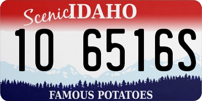 ID license plate 1O6516S