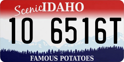 ID license plate 1O6516T