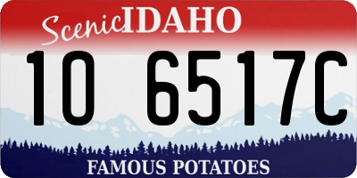 ID license plate 1O6517C
