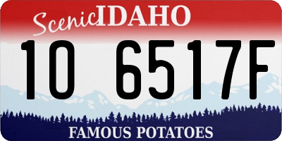 ID license plate 1O6517F