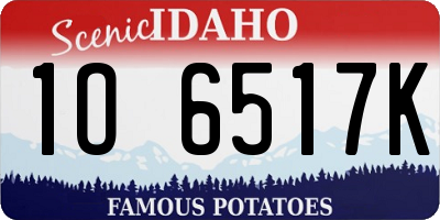 ID license plate 1O6517K