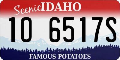 ID license plate 1O6517S
