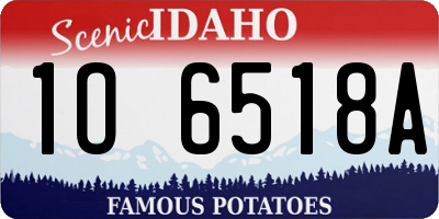 ID license plate 1O6518A