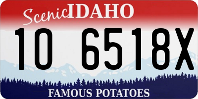 ID license plate 1O6518X