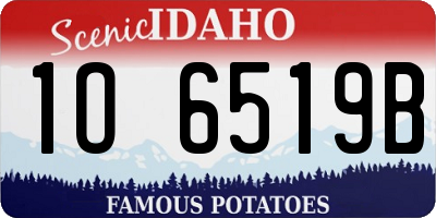ID license plate 1O6519B